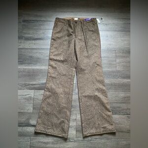 GAP Womens Low Rise Trouser Pants Flared Brown Glittery Dress Pants Size 8R NWT